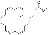 反2,顺7,10,13,16,19-二十二碳六烯酸甲酯 结构式