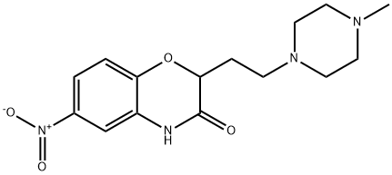 2-[2-(4-METHYLPIPERAZINO)ETHYL]-6-NITRO-2H-1,4-BENZOXAZIN-3(4H)-ONE 结构式