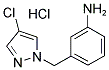 3-(4-CHLORO-PYRAZOL-1-YLMETHYL)-PHENYLAMINE HYDROCHLORIDE 结构式