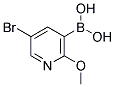 5-BROMO-2-METHOXYPYRIDINE-3-BORONIC ACID 结构式