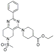 1-(6-METHANESULFONYL-2-PHENYL-5,6,7,8-TETRAHYDRO-PYRIDO[4,3-D]PYRIMIDIN-4-YL)-PIPERIDINE-4-CARBOXYLIC ACID ETHYL ESTER 结构式