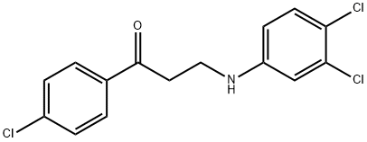 1-(4-CHLOROPHENYL)-3-(3,4-DICHLOROANILINO)-1-PROPANONE 结构式