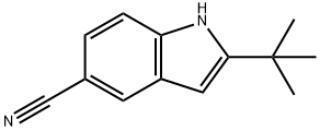 2-(叔丁基)-1H-吲哚-5-甲腈 结构式