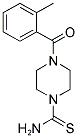 4-(2-METHYLBENZOYL)PIPERAZINE-1-CARBOTHIOAMIDE 结构式