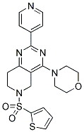 4-MORPHOLIN-4-YL-2-PYRIDIN-4-YL-6-(THIOPHENE-2-SULFONYL)-5,6,7,8-TETRAHYDRO-PYRIDO[4,3-D]PYRIMIDINE 结构式