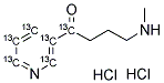 3-(4-METHYLAMINOBUTYRYL)PYRIDINE-1,2',3',4',5',6'-13C6, DIHYDROCHLORIDE 结构式