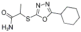 2-[(5-CYCLOHEXYL-1,3,4-OXADIAZOL-2-YL)SULFANYL]PROPANAMIDE 结构式