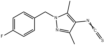 1-(4-氟苄基)-4-异硫氰酸根-3,5-二甲基-1H-吡唑 结构式