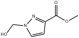 1-(羟甲基)-1H-吡唑-3-羧酸甲酯 结构式