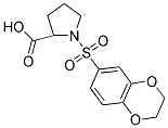 1-(2,3-DIHYDRO-1,4-BENZODIOXIN-6-YLSULFONYL)PYRROLIDINE-2-CARBOXYLIC ACID 结构式