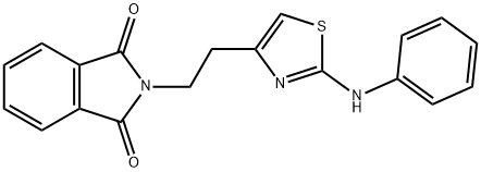 2-[2-(2-Anilino-1,3-thiazol-4-yl)ethyl]-1H-isoindole-1,3(2H)-dione 结构式