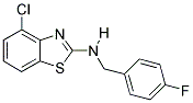 4-CHLORO-N-(4-FLUOROBENZYL)-1,3-BENZOTHIAZOL-2-AMINE 结构式