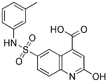 2-Hydroxy-6-m-tolylsulfamoyl-quinoline-4-carboxylic acid 结构式