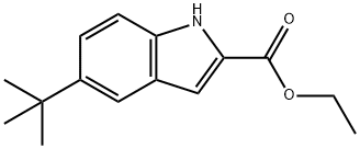 5-叔丁基吲哚-2-羧酸乙酯 结构式
