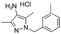 3,5-DIMETHYL-1-(3-METHYL-BENZYL)-1H-PYRAZOL-4-YLAMINE HYDROCHLORIDE 结构式