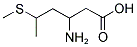 3-Amino-5-methylsulfanyl-hexanoic acid 结构式