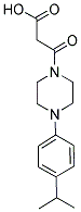 3-[4-(4-ISOPROPYLPHENYL)PIPERAZIN-1-YL]-3-OXOPROPANOIC ACID 结构式