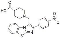 1-[2-(4-NITRO-PHENYL)-BENZO[D]IMIDAZO[2,1-B]THIAZOL-3-YLMETHYL]-PIPERIDINE-4-CARBOXYLIC ACID 结构式