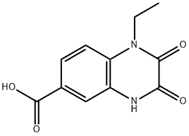 1-乙基-2,3-二氧-1,2,3,4-四氢喹喔啉-6-羧酸 结构式