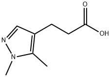 3-(1,5-二甲基-1H-吡唑-4-基)丙酸 结构式