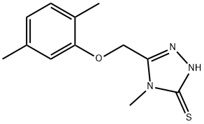 5-(2,5-二甲基-苯氧基甲基)-4-甲基-4H-[1,2,4]三唑-3-硫醇 结构式