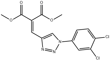 DIMETHYL 2-([1-(3,4-DICHLOROPHENYL)-1H-1,2,3-TRIAZOL-4-YL]METHYLENE)MALONATE 结构式