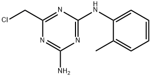6-氯甲基-N-邻甲苯基-[1,3,5]三嗪-2,4-二胺 结构式