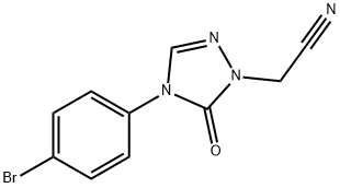 2-[4-(4-BROMOPHENYL)-5-OXO-4,5-DIHYDRO-1H-1,2,4-TRIAZOL-1-YL]ACETONITRILE 结构式