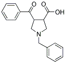 4-Benzoyl-1-benzyl-pyrrolidine-3-carboxylic acid 结构式