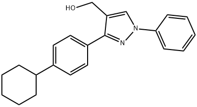 [3-(4-CYCLOHEXYLPHENYL)-1-PHENYL-1H-PYRAZOL-4-YL]METHANOL 结构式