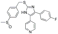 4-[5-(4-Fluorophenyl)-2-(4-methanesulfinyl-benzylsulfanyl)-3H-imidazol-4-yl]pyridine 结构式