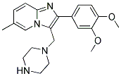 2-(3,4-DIMETHOXY-PHENYL)-6-METHYL-3-PIPERAZIN-1-YLMETHYL-IMIDAZO[1,2-A]PYRIDINE 结构式