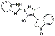 3-[1-(1H-BENZIMIDAZOL-2-YL)-5-HYDROXY-3-METHYL-1H-PYRAZOL-4-YL]-2-BENZOFURAN-1(3H)-ONE 结构式