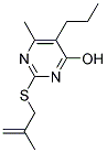 6-METHYL-2-[(2-METHYLPROP-2-ENYL)THIO]-5-PROPYLPYRIMIDIN-4-OL 结构式