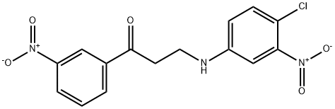 3-(4-CHLORO-3-NITROANILINO)-1-(3-NITROPHENYL)-1-PROPANONE 结构式