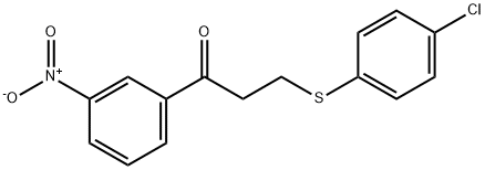 3-[(4-Chlorophenyl)sulfanyl]-1-(3-nitrophenyl)-1-propanone 结构式