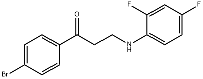 1-(4-BROMOPHENYL)-3-(2,4-DIFLUOROANILINO)-1-PROPANONE 结构式