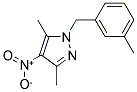 3,5-二甲基-1-(3-甲基苄基)-4-硝基-1H-吡唑 结构式