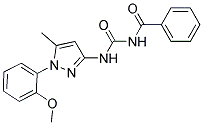 N-({[1-(2-METHOXYPHENYL)-5-METHYL-1H-PYRAZOL-3-YL]AMINO}CARBONYL)BENZAMIDE 结构式