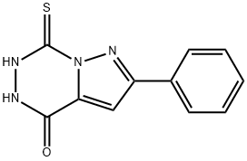 7-MERCAPTO-2-PHENYL-5H-PYRAZOLO[1,5-D][1,2,4]TRIAZIN-4-ONE 结构式