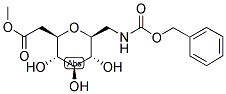 1-BENZYLOXYCARBONYLAMIDOMETHYL-BETA-D-GLUCOPYRANSOYL-6-CARBOXYLIC ACID 结构式