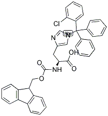 FMOC-L-HIS(CLT)-OH 结构式