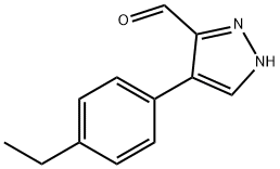 4-(4-乙基苯基)-1H-吡唑-3-甲醛 结构式