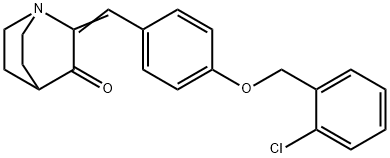 2-((4-[(2-CHLOROBENZYL)OXY]PHENYL)METHYLENE)-3-QUINUCLIDINONE 结构式