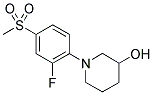 1-[2-FLUORO-4-(METHYLSULFONYL)PHENYL]PIPERIDIN-3-OL 结构式
