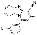 1-(3-CHLOROPHENYL)-3-METHYLPYRIDO[1,2-A]BENZIMIDAZOLE-4-CARBONITRILE 结构式
