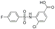 4-CHLORO-3-(4-FLUORO-BENZENESULFONYLAMINO)-BENZOIC ACID 结构式