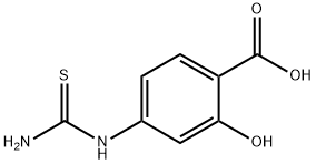 2-羟基-4-硫脲基苯甲酸 结构式