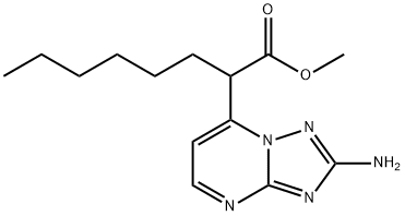 METHYL 2-(2-AMINO[1,2,4]TRIAZOLO[1,5-A]PYRIMIDIN-7-YL)OCTANOATE 结构式