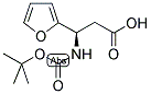 N-BOC-R-3-氨基-3-(2-呋喃基)丙酸 结构式